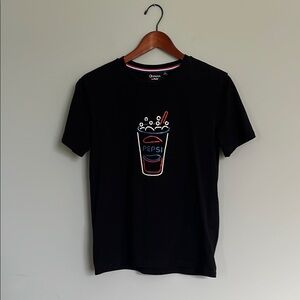 Pepsi by Fun Pepsi Logo Black Short Sleeve Crewneck Graphic Tee Unisex